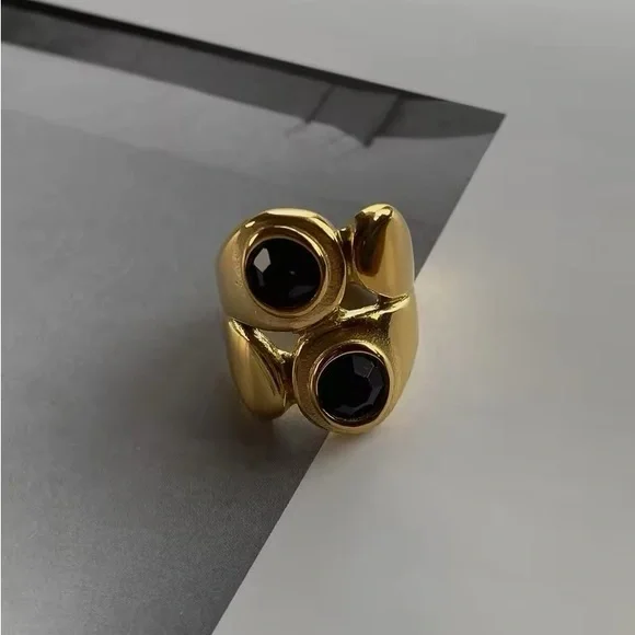 18 K Gold Plated Ring Set - Picture 9 of 12